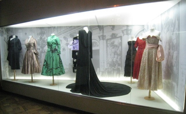 Some of the dresses that Eva Peron wore were on exhibit in the museum.