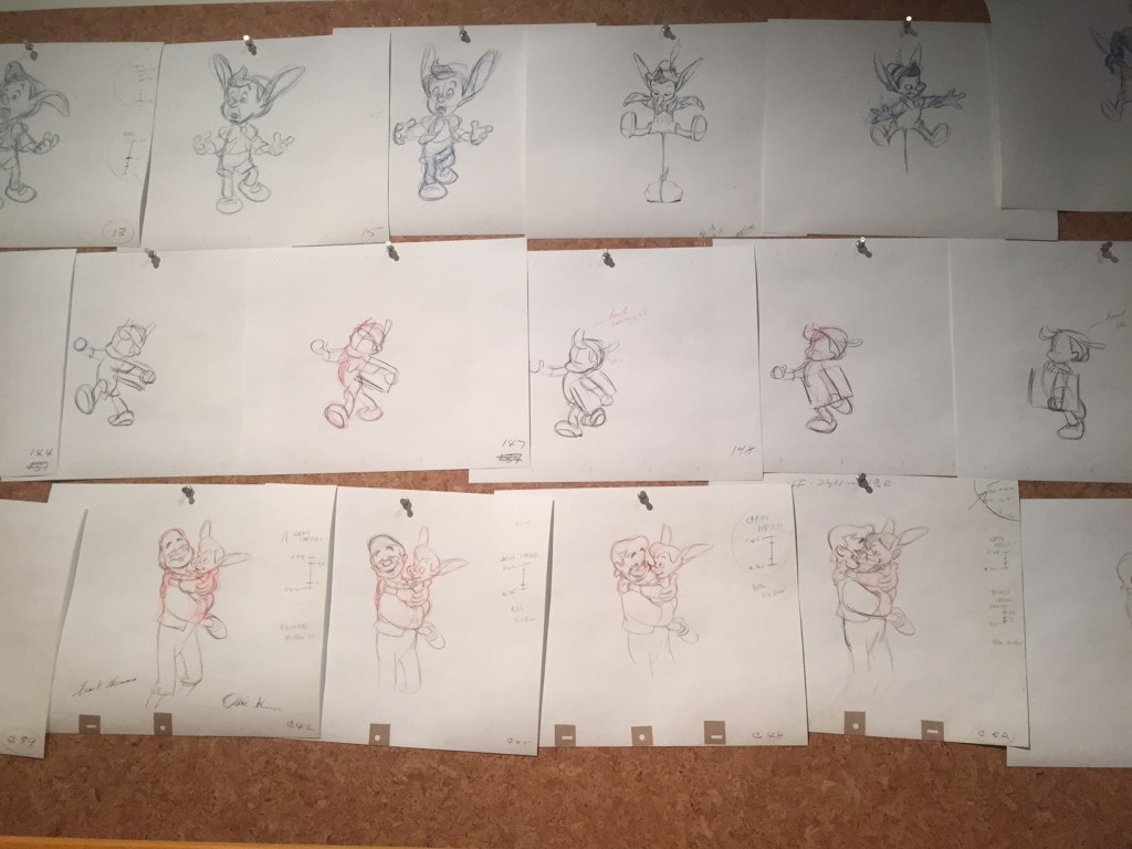 Some sketches from Disney Pinnochio.