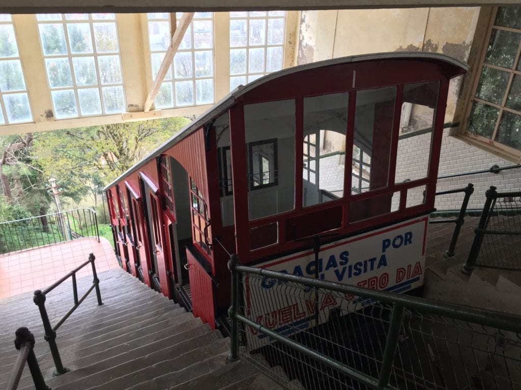 The funicular you take up to the top of Monte Igeldo in San Sebastian