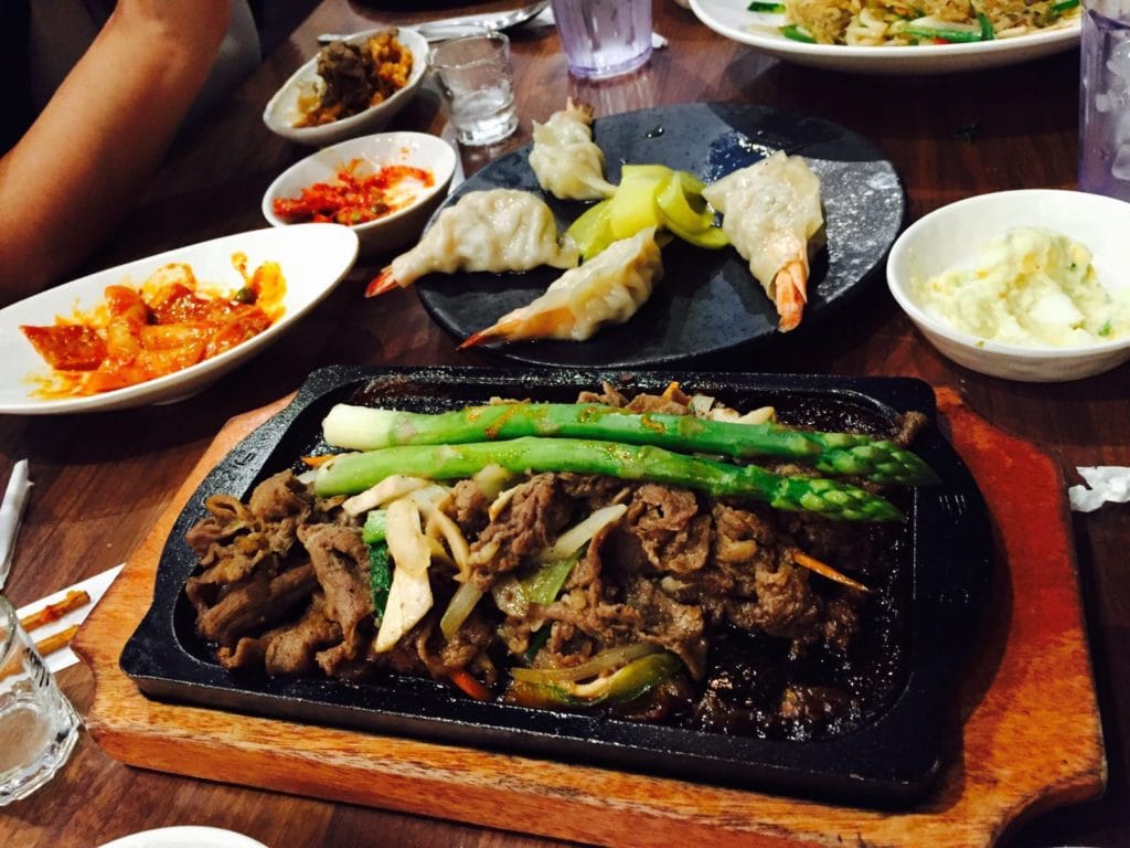 Our food at Five Senses in Koreatown. Photo credit - Artee Sehgal - "Koreatown: A Little Seoul in NYC" - Two Traveling Texans