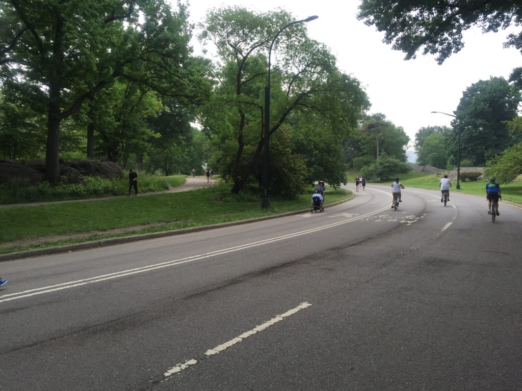 The six mile loop has lanes for biking in Central Park and running.
