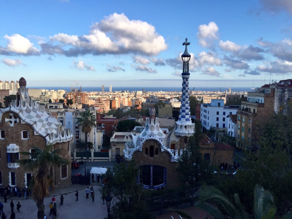 Park Guell has impressive views since it is located on a hill. - "Why I Fell in Love With Gaudi in Barcelona" - Two Traveling Texans