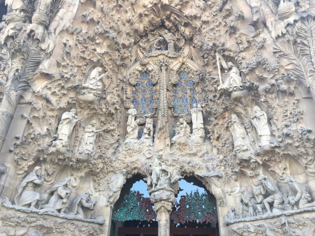 Here is a glimpse of some of the detail work on the Nativity facade. - "Why I Fell in Love With Gaudi in Barcelona" - Two Traveling Texans